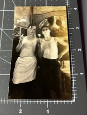 1920s Men SHAVING Mirror Reflection Blade Shave Cream Antique Snapshot PHOTO