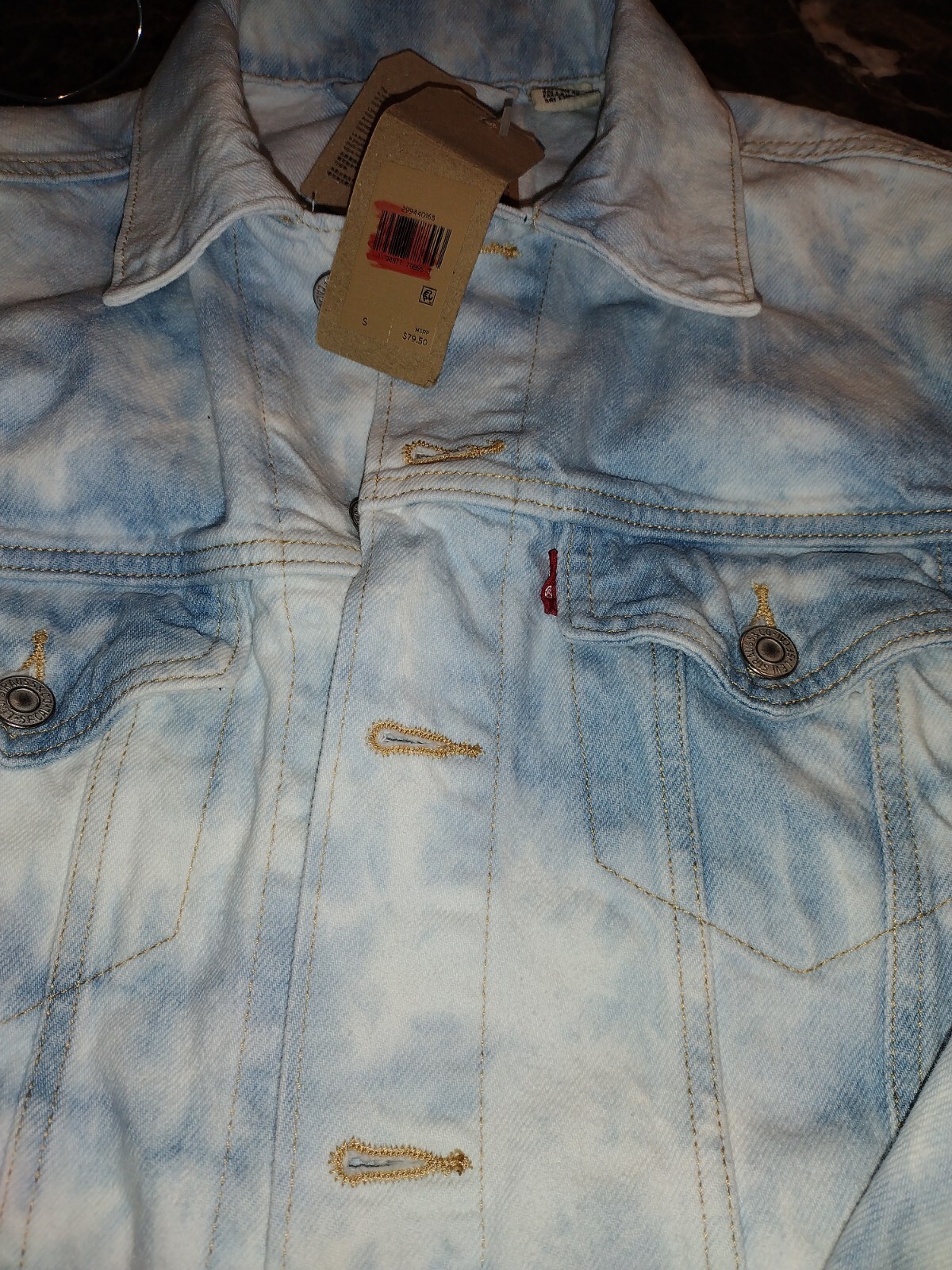  NWT Levi's Ex-Boyfriend Jacket Women's Size Small Acid Wash thumbnail 6