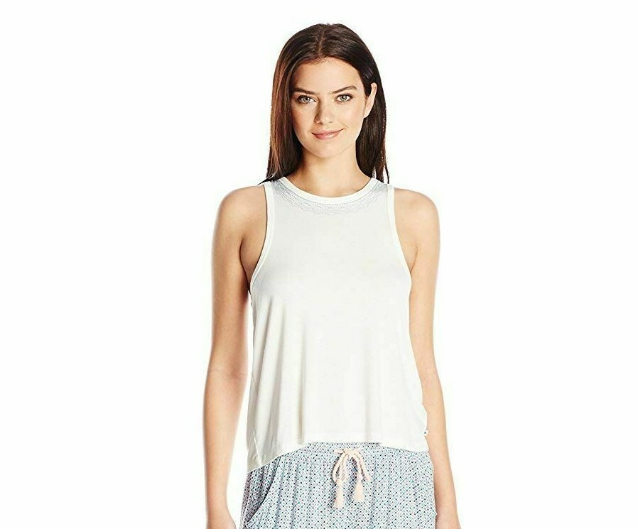 Lucky Brand Embroidered Pajama Tank Top ONLY Off White Medium