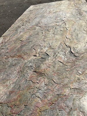 Dünnschiefer Duschwand Schieferfurnier beige rost Bad Küche 100 x 200 cm Fliesen
