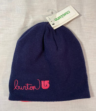 New Burton Belle Beanie Hat Girl's Blue Pink - One Size