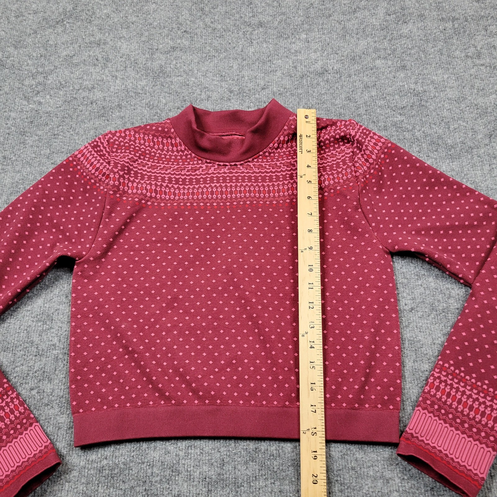 Fabletics Sweatshirt Womens Medium Red Active Str… - image 5