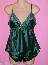 Naughty and Nice Lingerie Famous Maker Flawless Satin Cami And Short Pajama Set