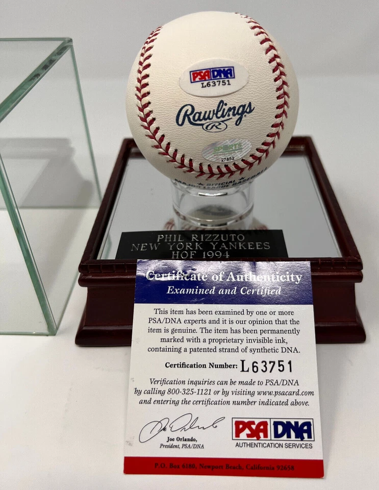 PHIL RIZZUTO HOF 94 Signed Autographed Baseball NY Yankees 100th Ann. PSA/DNA - Image 3 of 4