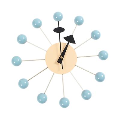 Round Ball Wood Decorative Wall Clock Candy Wall Clock Modern Clock Funny Wall