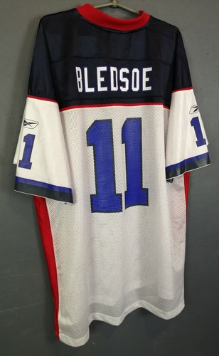 REEBOK BUFFALO BILLS DREW BLEDSOE NFL FOOTBALL SHIRT JERSEY MAILLOT SIZE XL - Picture 2 of 12