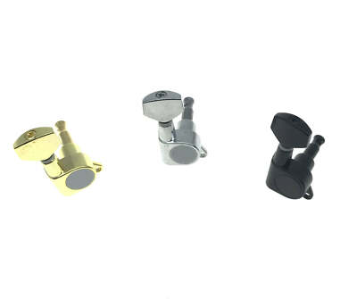 KAISH 6x Inline Tuning Keys Guitar Tuners Machine Heads Chrome Chrome/Black/Gold