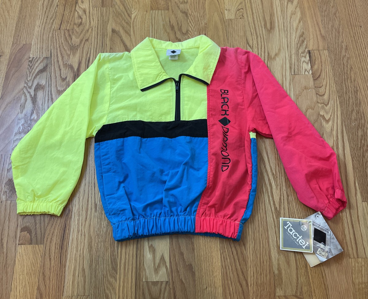 NWT Vintage Black Diamond 90s Kids Boys Ski Pullover Jacket Size