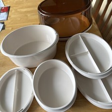 1980 Amway Micro-Queen Kochgeschirr Mikrowelle 7-teiliges Set Top Zustand