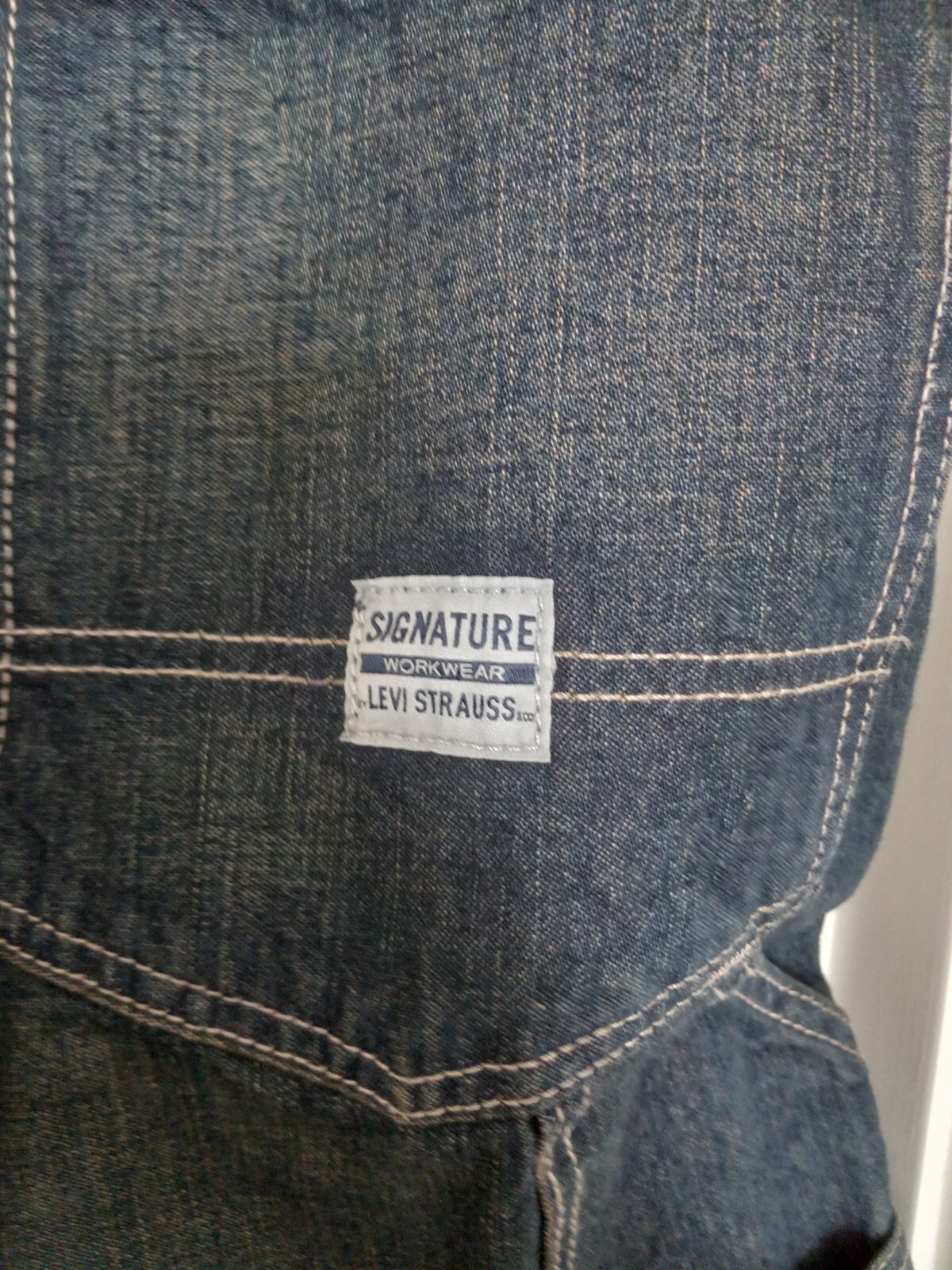 Levi's Signature Strauss Jeans Workwear Carpenter  Blue Men's Dark Wash 42×30  thumbnail 6