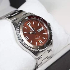 Orient Mako III Red Dial Automatic Men's Stainless Steel Watch RA-AA0820R19B