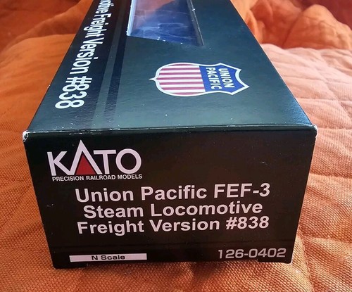NEW (Open Box) KATO 126-0402 N Scale Union Pacific FEF-3 #838 Steam Locomotive - Picture 5 of 7