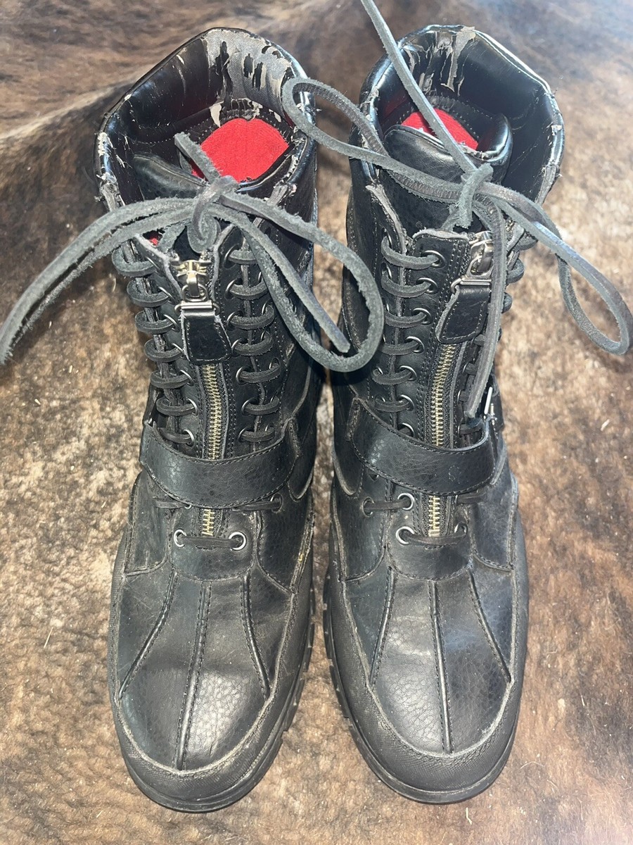 Ralph Lauren Ranger Polo Country Mens 13 Leather Combat  display picture 3