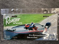 VINTAGE ALUMINUM RANGER BOATS CAR TAG