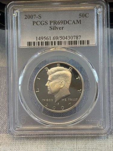 2007-S Kennedy Silver Half Dollar PCGS PR69DCAM No Reserve