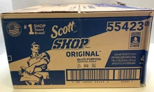 Scott Shop Original Center Pull Shop Towel Rolls, 9x12, 200/Roll, 4 Roll Case