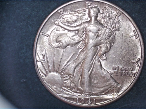 1941-D  Liberty Walking Half,  Uncirculated Ave, .3617 Oz Silver (US-8955)