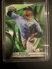 2025 Topps Chrome Black Taj Bradley Green Wave Refractor /99
