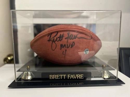 Brett Favre Signed Football Official Wilson NFL Football With Case and COA