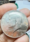 1964D  John F. Kennedy Half Dollar 90% silver (AU) Clad color error See Pic's