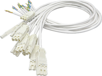 10 Pack! Wago Winsta MIDI Patch Cord, White, 3 Pole, 1 Meter, 771-9993/206-102