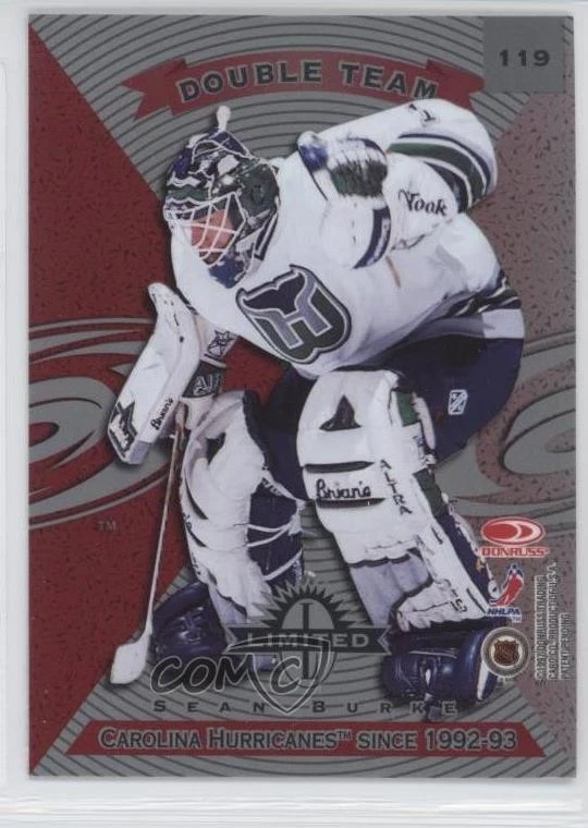 1997-98 Donruss Limited Double Team Geoff Sanderson Sean Burke #119 - Image 2 of 2