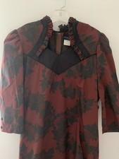 Mango Dress 12 Red Black  NWOT Gothic Vampire Whimsy Witchy