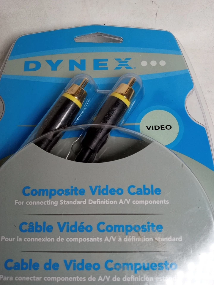 Dynex DX-AV041 Composite Video Cable – RCA (Yellow) – 6 ft – NEW Sealed - Image 4 of 4