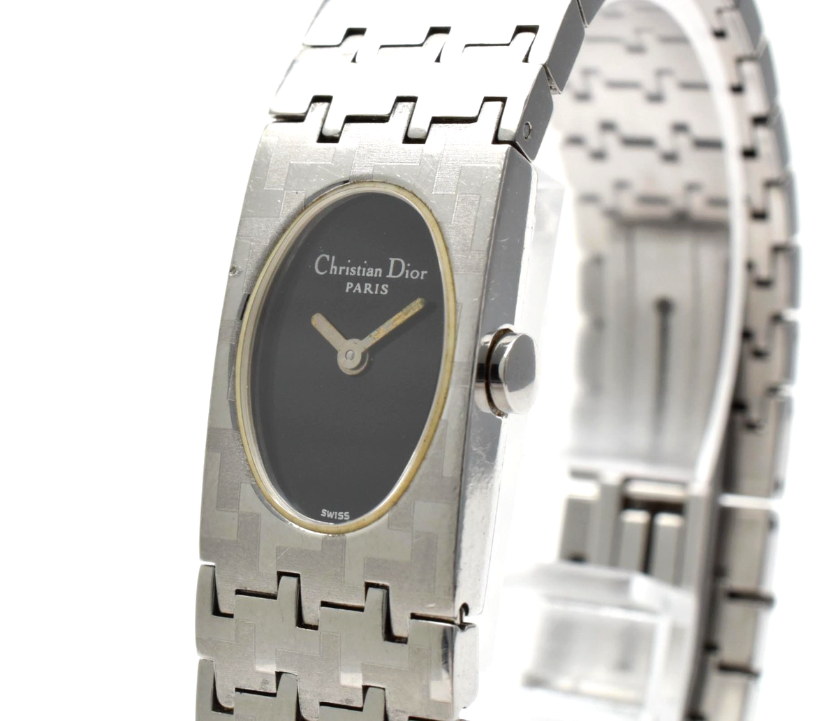 EXCELLENT+5] Christian Dior D70-100 Black Dial Quartz Women's
