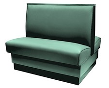 Atlanta Booth  Chair BP-D4250 30" Double Booth, Upholstered Smooth Back, Bla...