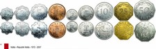 KMS Malta  _1972 - 2007_ LOT (2 Mils - 50 Cents)