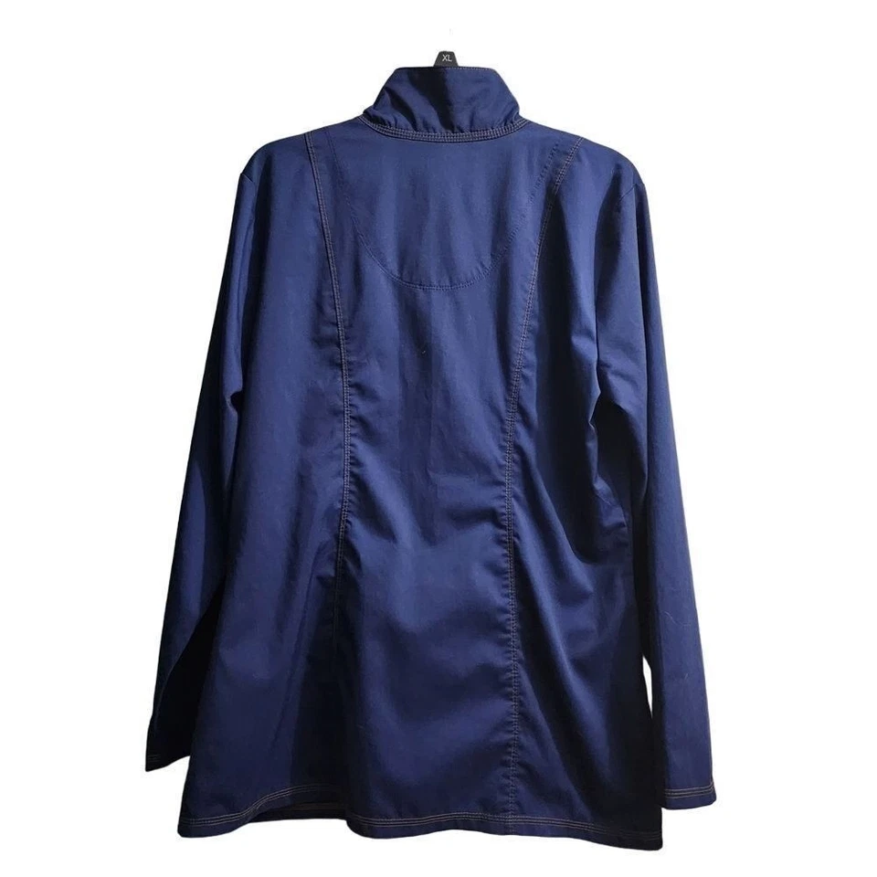 Dickies Zip Front Jacket Work Utility Tunic Pockets Blue XL - Image 2 of 4