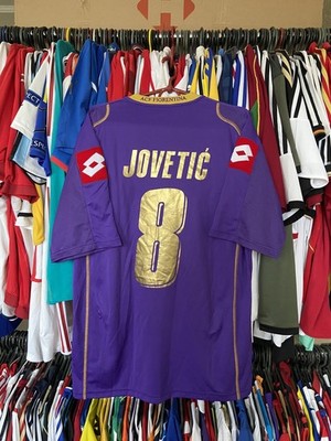 FIORENTINA 2008 2009 HOME SHIRT JERSEY LOTTO sz XL MEN # 8 JOVETIC
