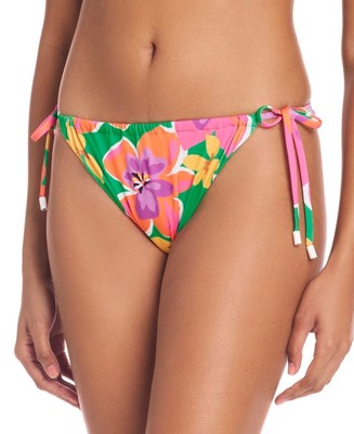 Sanctuary Women's Tunnel-Trim Side-Tie Bikini Bottoms Multicolor Size M