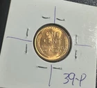 1939 P Lincoln Cent  Penny BU Die Clash Rev Profile Error/Rotated Rev A-863