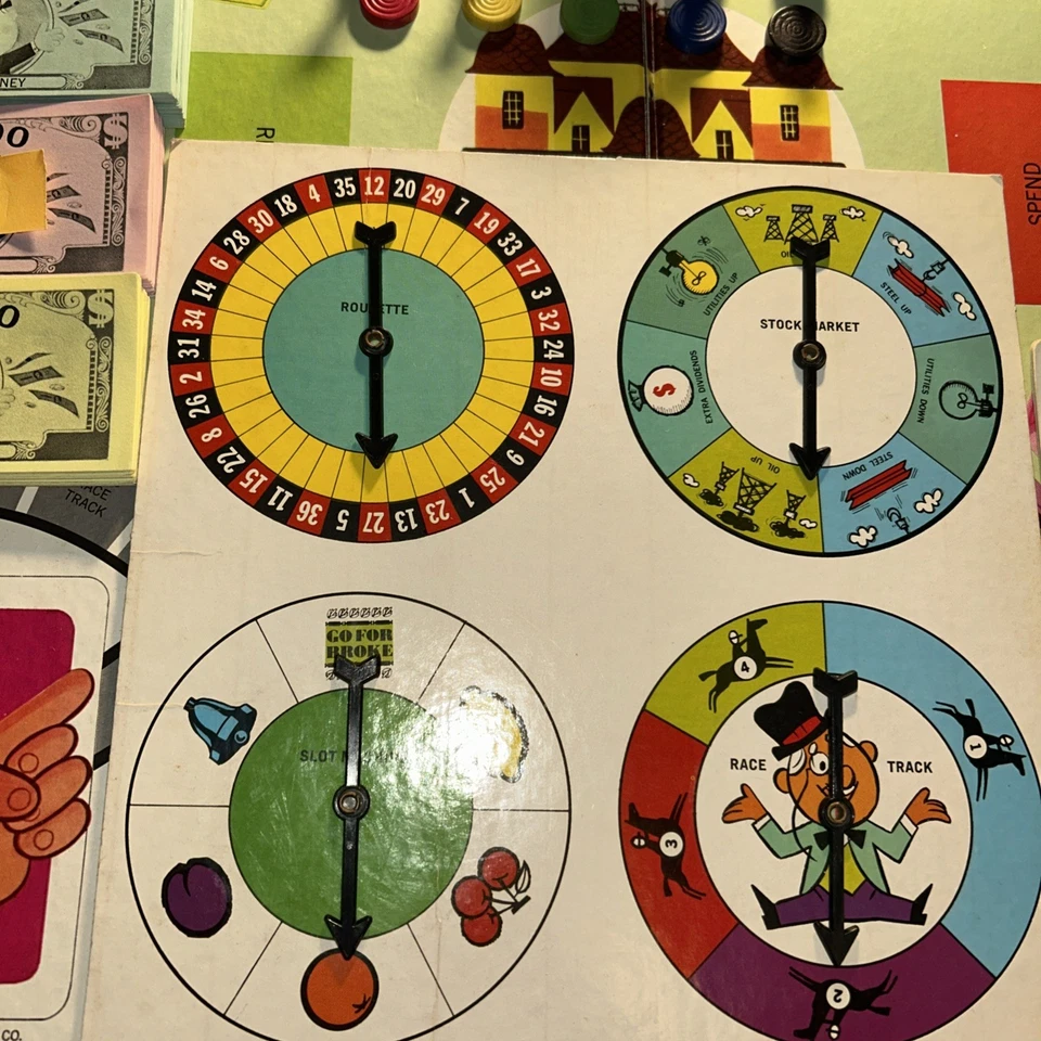 1965 Go For Broke Vintage Board Game By Selchow & Righter *99% Complete* - Image 4 of 4