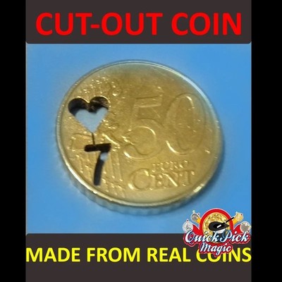 Cut out Coin Zaubertrick - Euro Münze Close up Magic