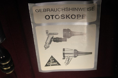 Diagnosik Besteck HEINE Miroflex  Set Otoskop mit  zubehör und case  , vintage ! - Bild 5 von 23