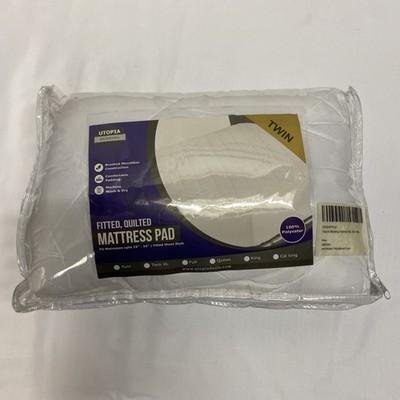 Utopia Bedding Quilted Fitted Mattress Pad Topper Twin Size