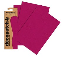 Decopatch Papers - Pack of 3 sheets - 11 3/4 x 15 3/4 - Hot Pink