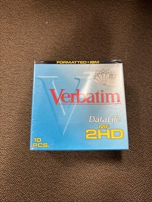 Verbatim DataLife MF-2HD 10 Diskettes formatted IBM New