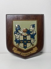 Tremols France  Family Crest Coat of Arms Wooden Wall Plaque.