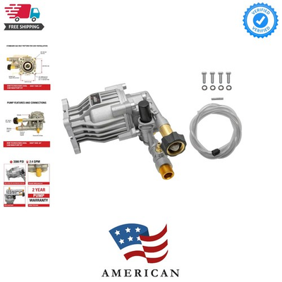 #ad OEM Technologies 3300 PSI 2.4 GPM Replacement Pressure Washer Pump Kit Horiz... $163.99