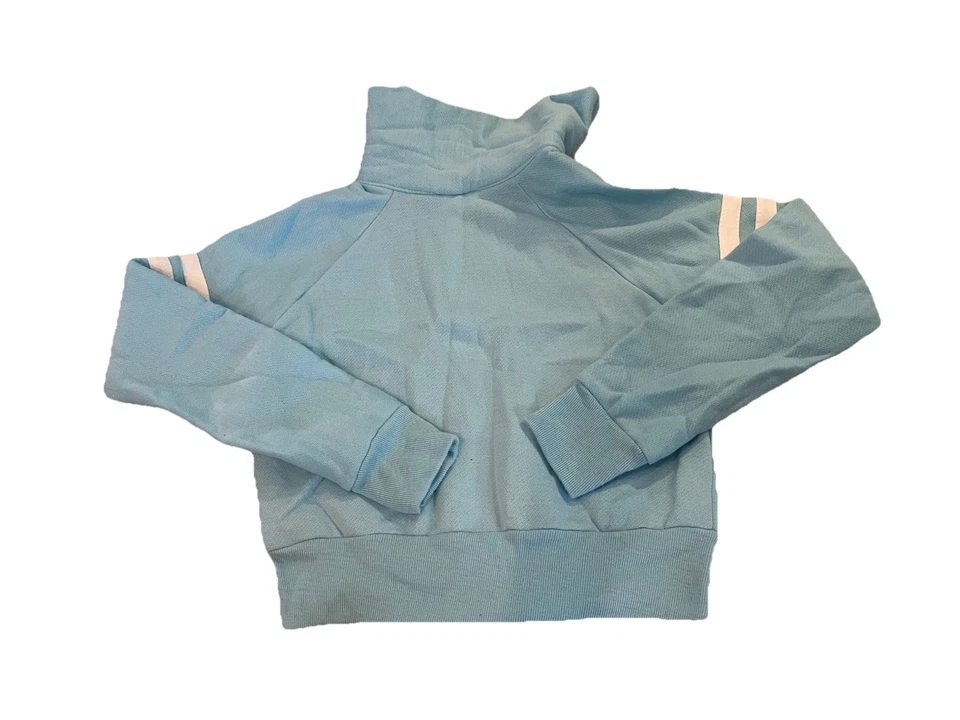 儿童蓝绿色丙烯酸复古 90 年代连帽大学动物园夹克中号 — 第 3/3 张图片