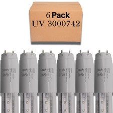 6 Pack Ushio Indiglow F15T8BLB 15W 405nm LED T8 Black Light 48" 3000742 