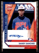 2021 Panini Elite Extra Edition Sandy Sanchez Dominican Prospect League 213 Aut