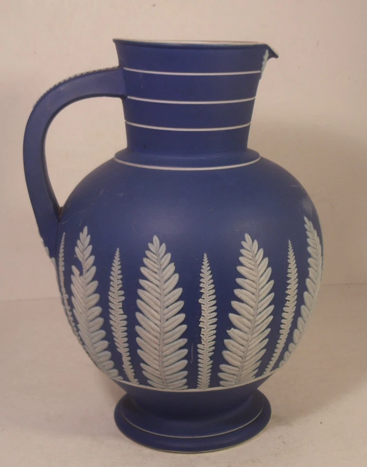 Wedgwood Blue Jasperware Doric 19th Century Acunthus 8.75" Jug - image 3 of 4