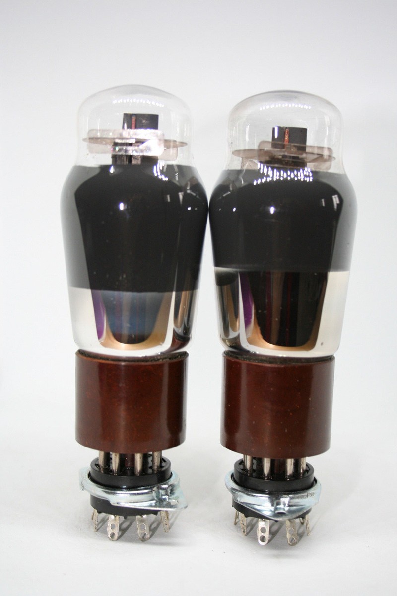 Tube Marconi 6v6gt Italie - Étiquette Jaune - Vintage - Base Noire Verre Fumé - Testé