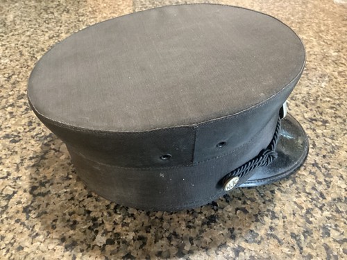 Vintage NEW JERSEY CENTRAL Trainman Railroad Cap Hat with Badge - Picture 8 of 12