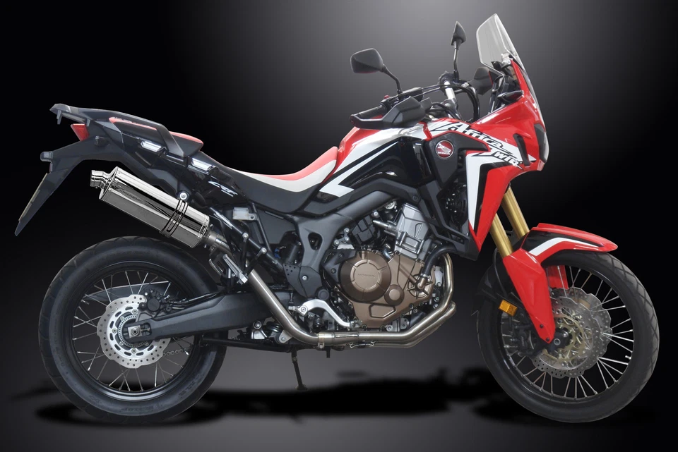 Honda CRF1000L Africa Twin 16-19 полный выхлоп 4-1 14 дюймов овальный глушитель из нержавеющей стали - Изображение 4 из 4